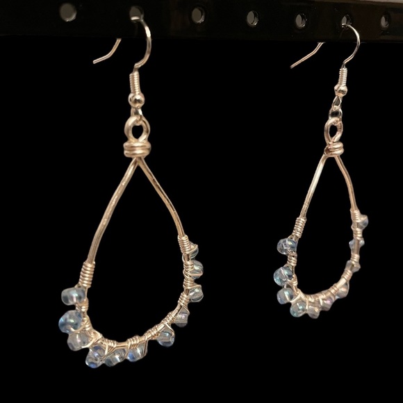 wire wrapped earrings - Picture 2 of 3